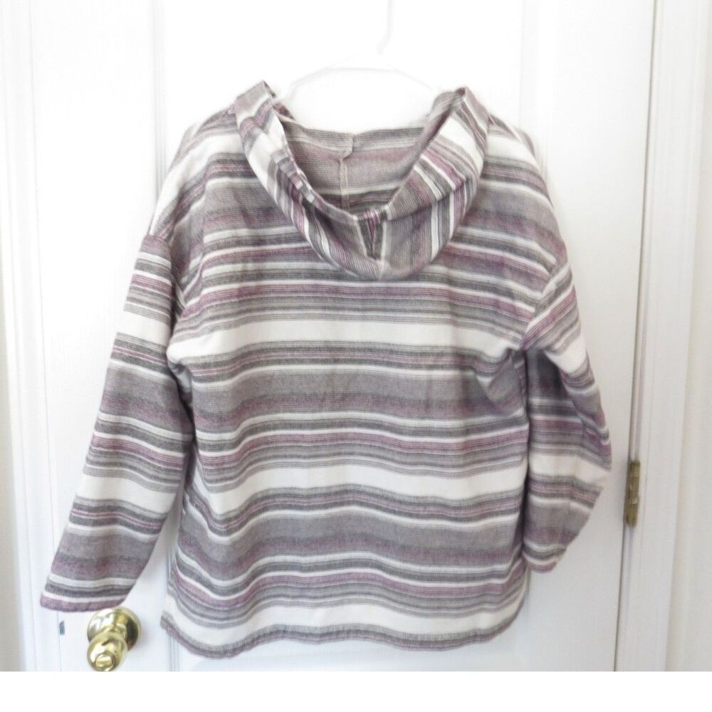North River Outfitters Womens Baja Pullover Hoodie Striped L EUC - Picture 6 of 11